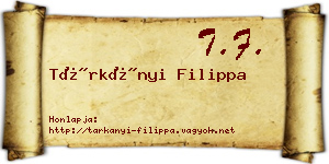 Tárkányi Filippa névjegykártya